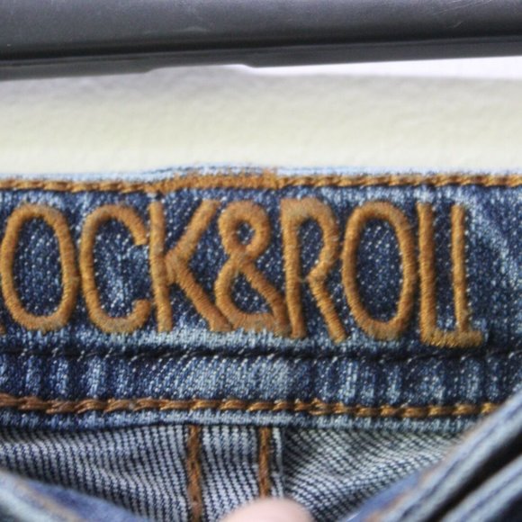 Rock & Roll Cowgirl High Rise Trouser Jeans Raw Hem Women's 36 x 32 H12958 - Picture 6 of 12